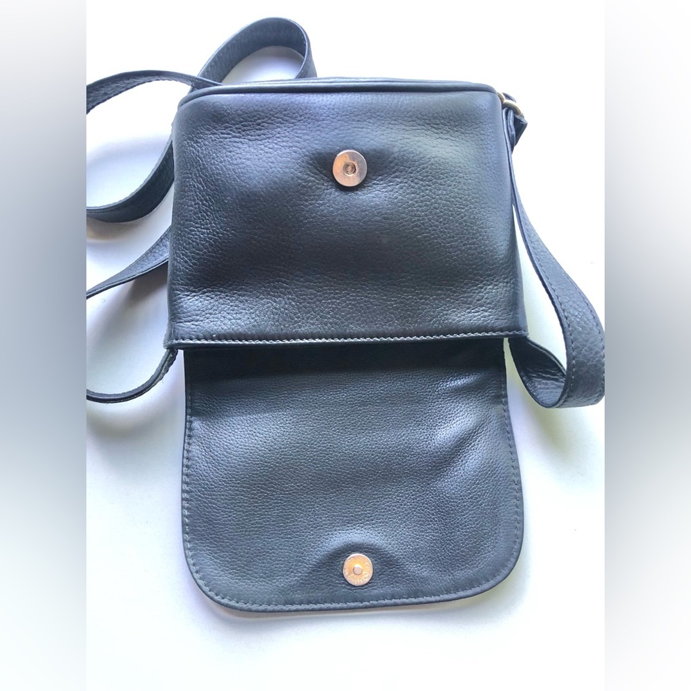Vintage Coach Black Leather Small Sonoma Flap Crossbody #4919 with creed error - Picture 10 of 13